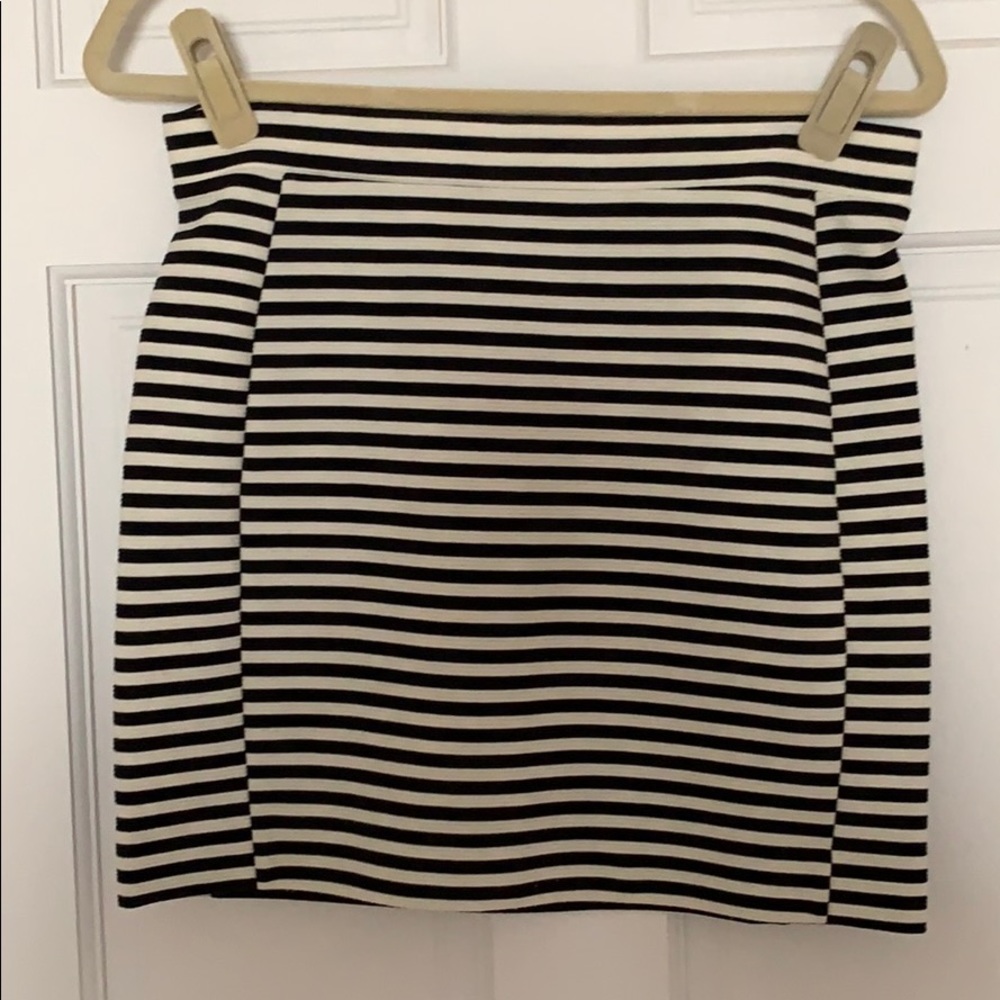 Madewell striped fitted skirt
